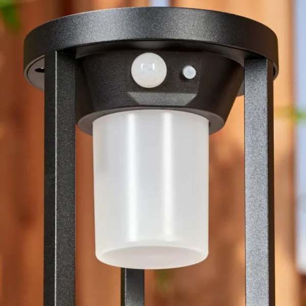 hofstein Borne lumineuse Lokpano LED Noir, Blanc, 1 lumière, Détecteur de mouvement* Lampes Modernes