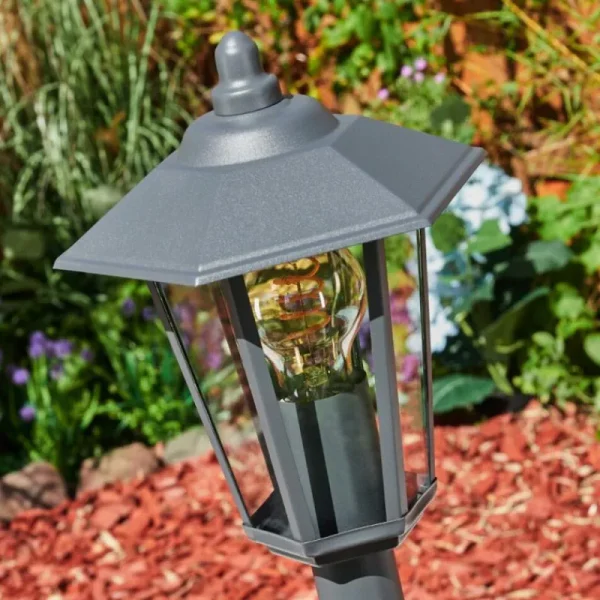hofstein Borne lumineuse Moskau Anthracite, 1 lumière* Lampes En Verre