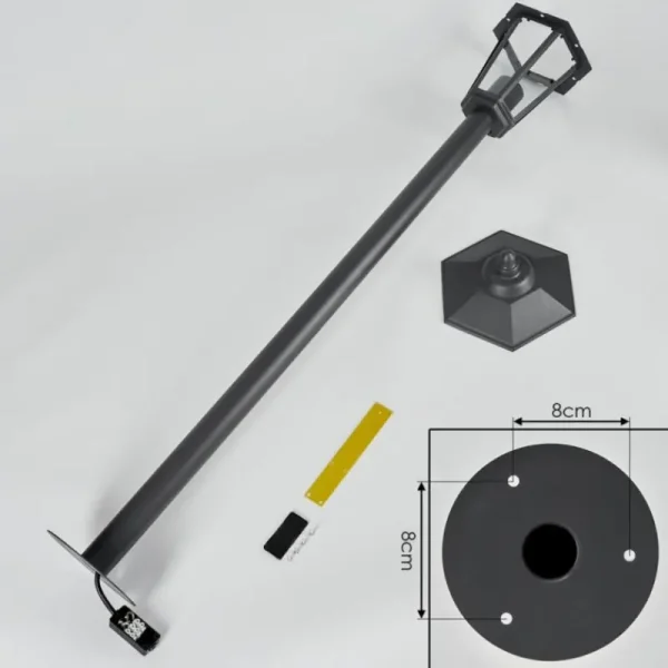 hofstein Borne lumineuse Moskau Anthracite, 1 lumière* Lampes En Verre