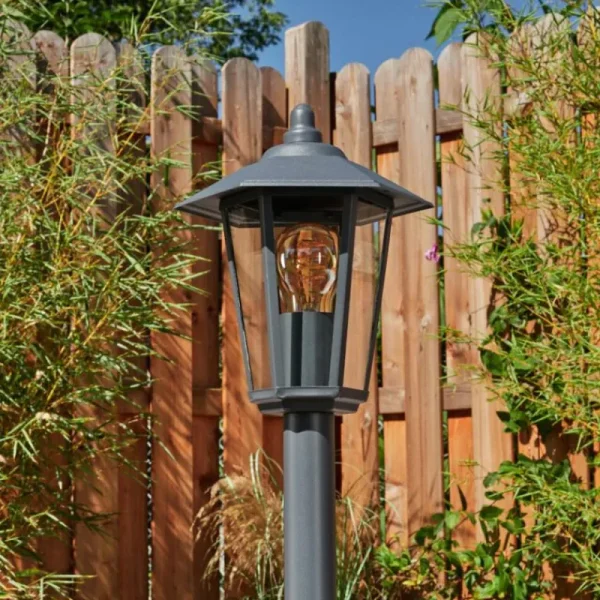 hofstein Borne lumineuse Moskau Anthracite, 1 lumière* Lampes En Verre