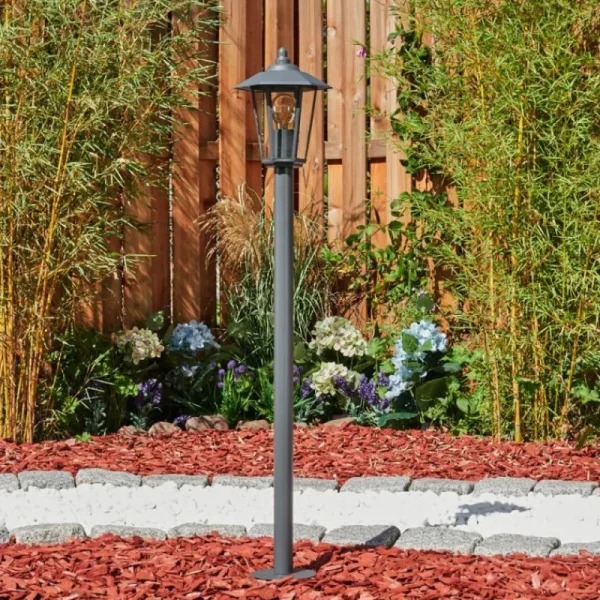 hofstein Borne lumineuse Moskau Anthracite, 1 lumière* Lampes En Verre