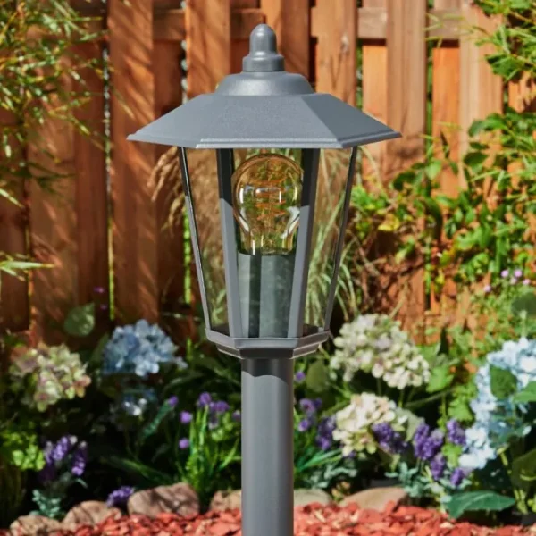 hofstein Borne lumineuse Moskau Anthracite, 1 lumière* Lampes En Verre