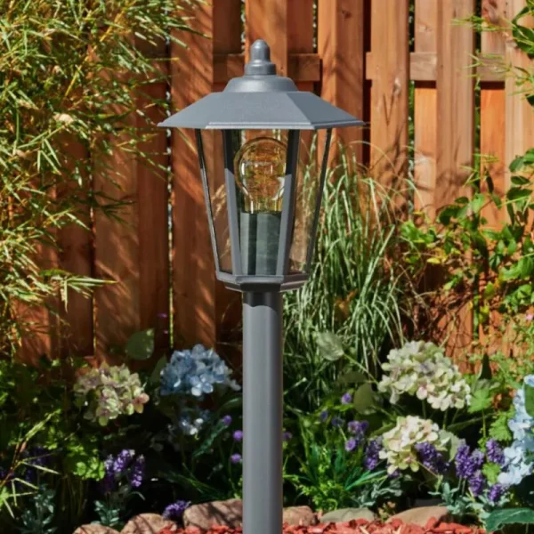hofstein Borne lumineuse Moskau Anthracite, 1 lumière* Lampes En Verre