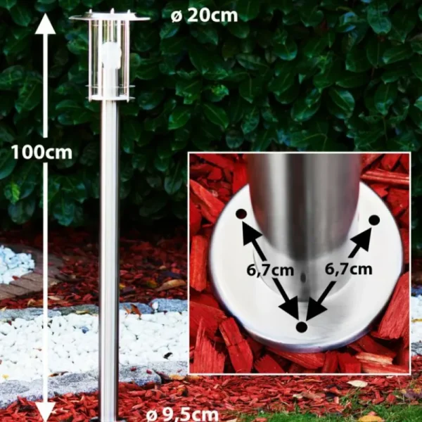 hofstein Borne lumineuse Mulo Acier inoxydable, 1 lumière* Lampes Modernes