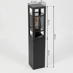 hofstein Borne lumineuse Nelgen Noir, 1 lumière* Lampes Modernes