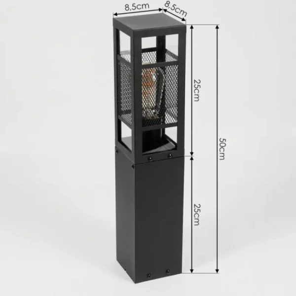 hofstein Borne lumineuse Nelgen Noir, 1 lumière* Lampes Modernes