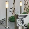 hofstein Borne lumineuse Sessa Nickel mat, 1 lumière, Détecteur de mouvement* Lampes Modernes
