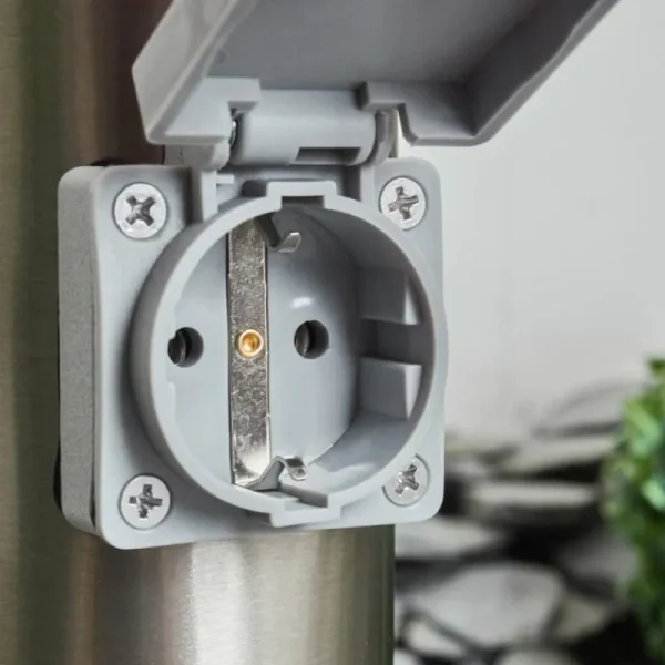 hofstein Borne lumineuse Sessa Nickel mat, 1 lumière, Détecteur de mouvement* Lampes Modernes
