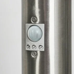 hofstein Borne lumineuse Sessa Nickel mat, 1 lumière, Détecteur de mouvement* Lampes Modernes