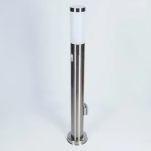 hofstein Borne lumineuse Sessa Nickel mat, 1 lumière, Détecteur de mouvement* Lampes Modernes