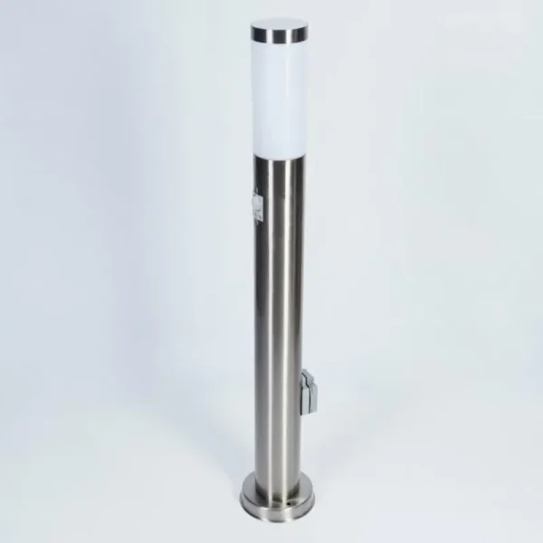 hofstein Borne lumineuse Sessa Nickel mat, 1 lumière, Détecteur de mouvement* Lampes Modernes