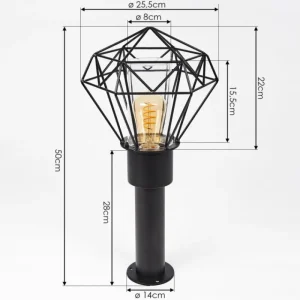 hofstein Borne lumineuse Solda Noir, 1 lumière* Lampes Modernes