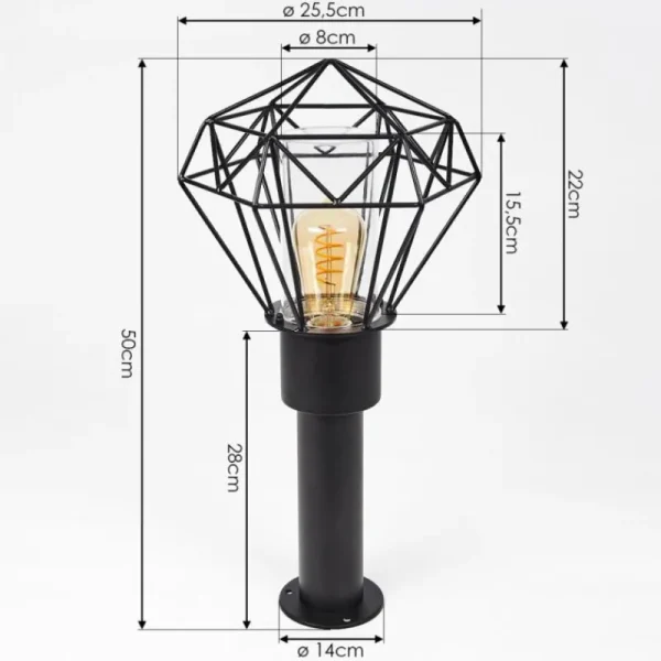 hofstein Borne lumineuse Solda Noir, 1 lumière* Lampes Modernes