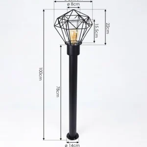 hofstein Borne lumineuse Solda Noir, 1 lumière* Lampes Modernes