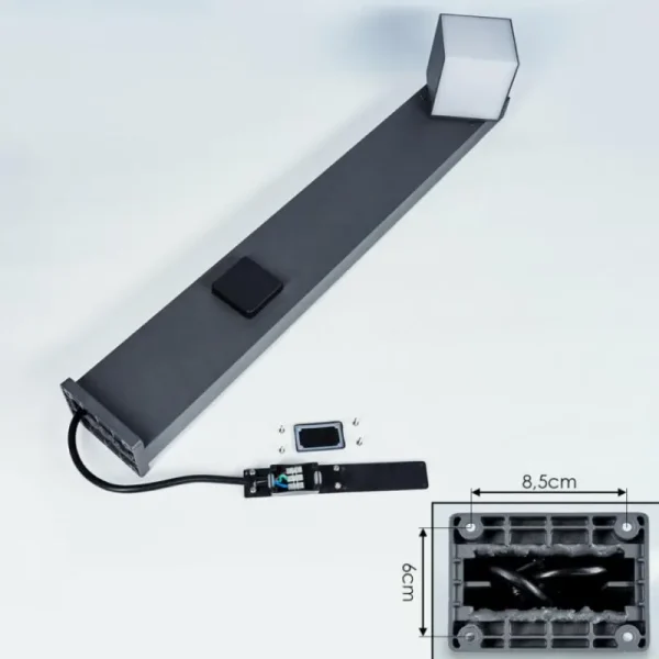 hofstein Borne lumineuse Swanek LED Anthracite, 1 lumière* Lampes Modernes