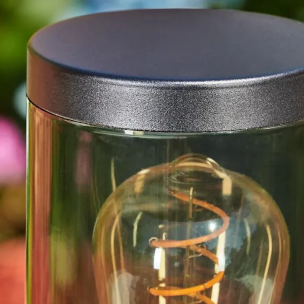 hofstein Borne lumineuse Tolsona Noir, 1 lumière, Détecteur de mouvement* Lampes Modernes