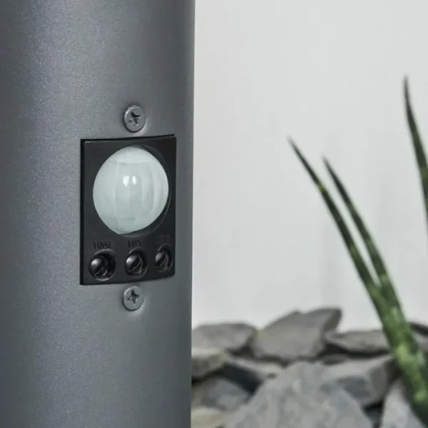 hofstein Borne lumineuse Tunes Anthracite, 1 lumière, Détecteur de mouvement* Lampes Modernes