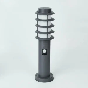 hofstein Borne lumineuse Tunes Anthracite, 1 lumière, Détecteur de mouvement* Lampes Modernes