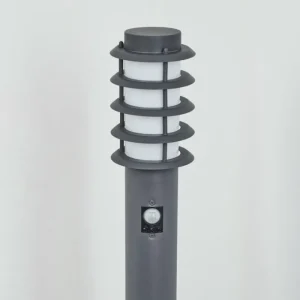 hofstein Borne lumineuse Tunes Anthracite, 1 lumière, Détecteur de mouvement* Lampes Modernes
