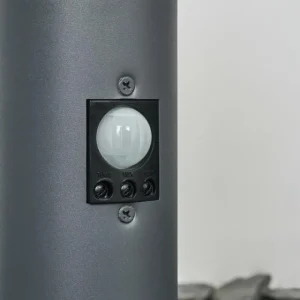 hofstein Borne lumineuse Tunes Anthracite, 1 lumière, Détecteur de mouvement* Lampes Modernes