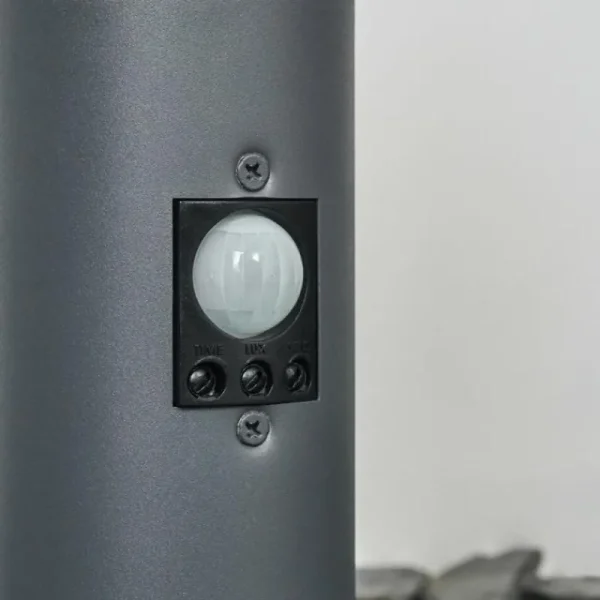 hofstein Borne lumineuse Tunes Anthracite, 1 lumière, Détecteur de mouvement* Lampes Modernes