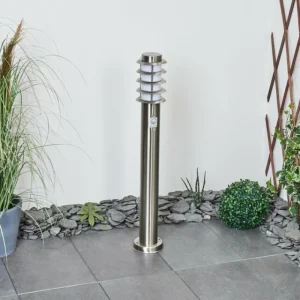 hofstein Borne lumineuse Tunes Nickel mat, 1 lumière, Détecteur de mouvement* Lampes Modernes
