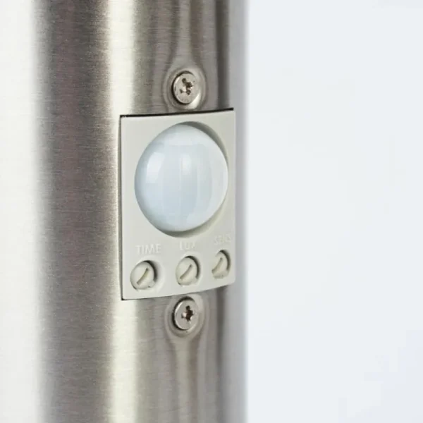 hofstein Borne lumineuse Tunes Nickel mat, 1 lumière, Détecteur de mouvement* Lampes Modernes