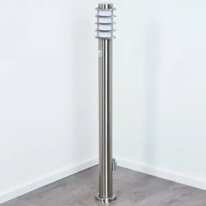 hofstein Borne lumineuse Tunes Nickel mat, 1 lumière, Détecteur de mouvement* Lampes Modernes