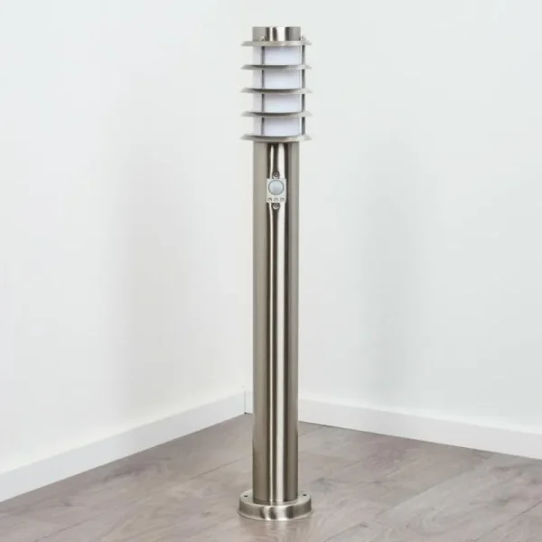 hofstein Borne lumineuse Tunes Nickel mat, 1 lumière, Détecteur de mouvement* Lampes Modernes