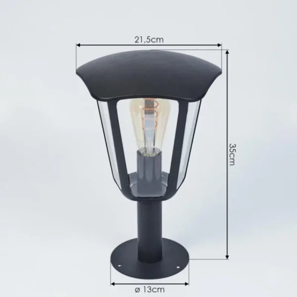 hofstein Borne lumineuse Venneshamm Noir, Transparent, 1 lumière* Lampes Modernes