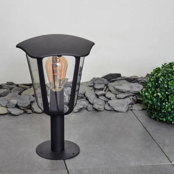 hofstein Borne lumineuse Venneshamm Noir, Transparent, 1 lumière* Lampes Modernes