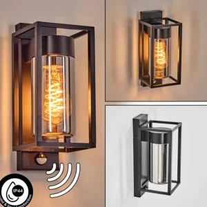 hofstein Boucinho Lampe murale d´extérieur Noir, 1 lumière, Détecteur de mouvement* Lampes Modernes