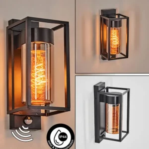 hofstein Boucinho Lampe murale d´extérieur Noir, 1 lumière, Détecteur de mouvement* Lampes Modernes