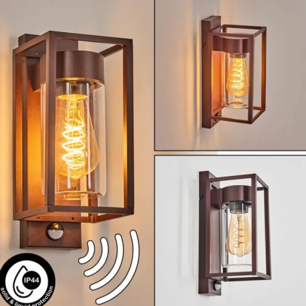 hofstein Boucinho Lampe murale d´extérieur Rouille, 1 lumière, Détecteur de mouvement* Lampes Modernes