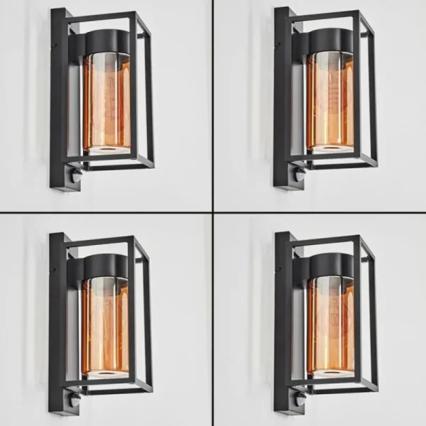 hofstein Boucinho Lampe murale d´extérieur Noir, 1 lumière, Détecteur de mouvement* Lampes Modernes