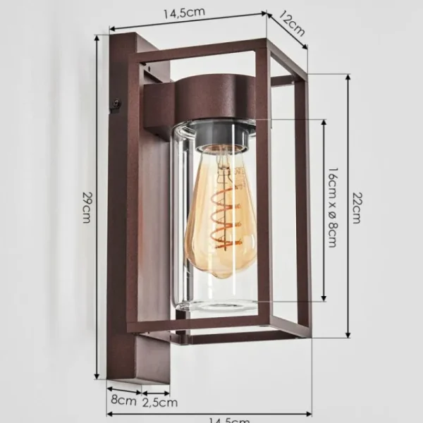 hofstein Boucinho Lampe murale d´extérieur Rouille, 1 lumière* Lampes Modernes