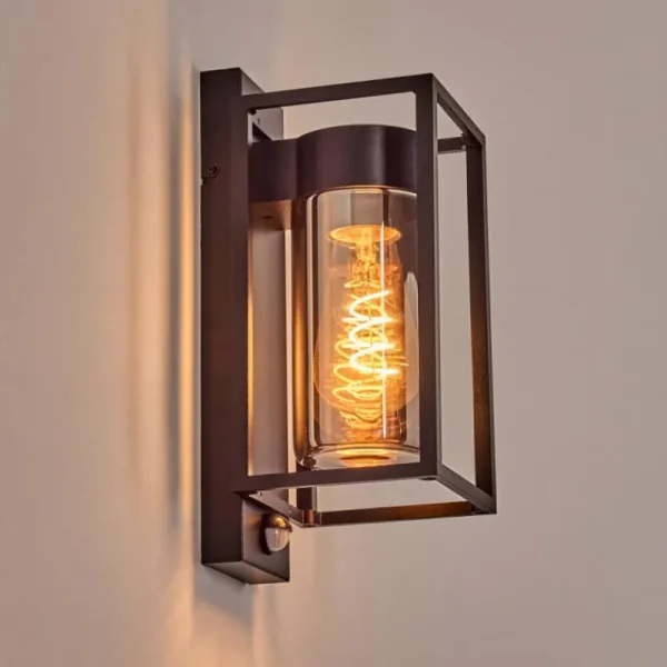 hofstein Boucinho Lampe murale d´extérieur Noir, 1 lumière, Détecteur de mouvement* Lampes Modernes