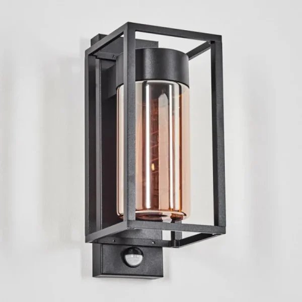 hofstein Boucinho Lampe murale d´extérieur Noir, 1 lumière, Détecteur de mouvement* Lampes Modernes