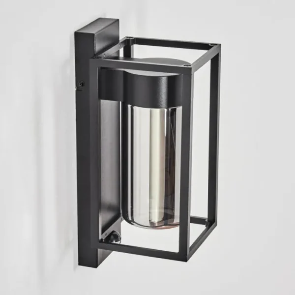 hofstein Boucinho Lampe murale d´extérieur Noir, 1 lumière, Détecteur de mouvement* Lampes Modernes