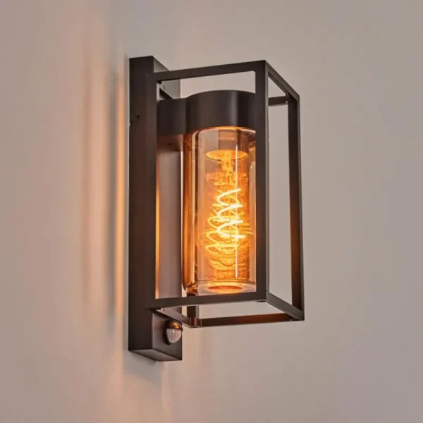 hofstein Boucinho Lampe murale d´extérieur Noir, 1 lumière, Détecteur de mouvement* Lampes Modernes