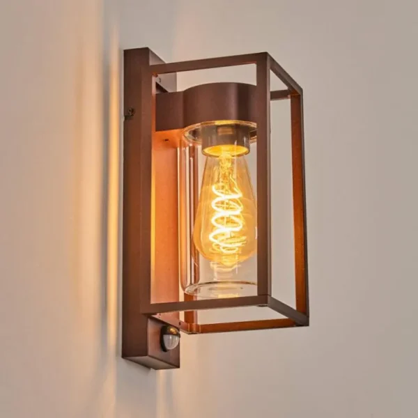 hofstein Boucinho Lampe murale d´extérieur Rouille, 1 lumière, Détecteur de mouvement* Lampes Modernes