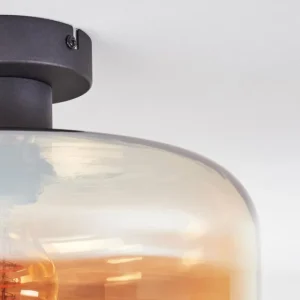 hofstein Boza Plafonnier Ambre, 1 lumière* Lampes En Verre