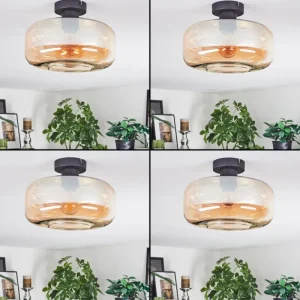 hofstein Boza Plafonnier Ambre, 1 lumière* Lampes En Verre