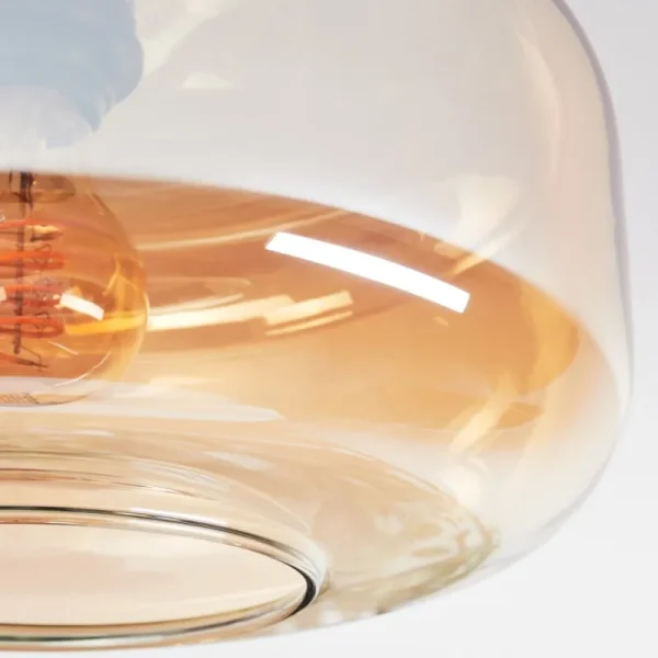 hofstein Boza Plafonnier Ambre, 1 lumière* Lampes En Verre
