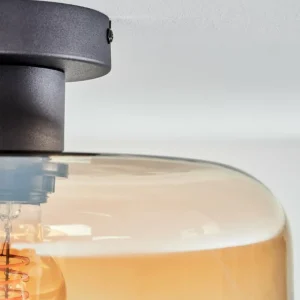 hofstein Boza Plafonnier Ambre, Clair, 1 lumière* Lampes En Verre