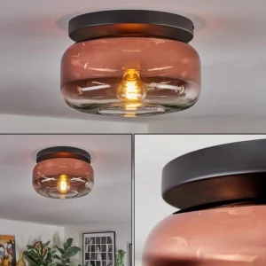 hofstein Boza Plafonnier, Boule lumineuse Clair, Cuivré, 1 lumière* Lampes En Verre