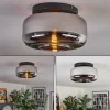 hofstein Boza Plafonnier, Boule lumineuse Chrome, Fumé, 1 lumière* Lampes Modernes