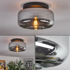 hofstein Boza Plafonnier, Boule lumineuse Fumé, 1 lumière* Lampes Modernes