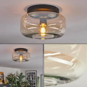 hofstein Boza Plafonnier, Boule lumineuse Ambre, Clair, 1 lumière* Lampes En Verre