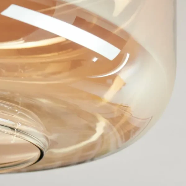 hofstein Boza Plafonnier, Boule lumineuse Ambre, 1 lumière* Lampes En Verre